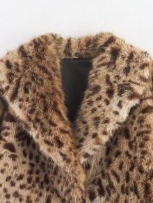 HH femei solide din blană artificială jachete mâneci lungi pentru căldură iarna haină feminină la modă guler întoars Loose casual îmbrăcăminte de exterior