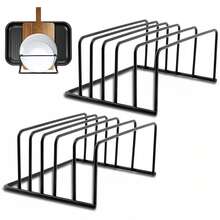 Giá để ráo thớt nhỏ, thích hợp cho thớt, khay nướng, khay bánh quy và giá làm nguội bánh / Hộp đựng khay nướng chất lượng cao để bàn và trong tủ bếp, giúp tiết kiệm không gian. - màu đen - Xem 8