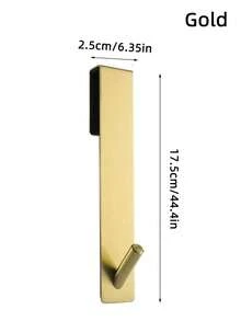 1 gancho para colgar en la parte posterior de acero inoxidable resistente y duradero, un gancho individual portátil desmontable y sin perforaciones, adecuado para puertas de vidrio, baños, cocinas, balcones, armarios y otras superficies lisas, fácil de instalar sin dañar la pared, fuerte capacidad de carga y no es fácil caerse, adecuado para colgar ropa, toallas, accesorios, llaves y otros artículos diarios, imprescindible para la organización del hogar