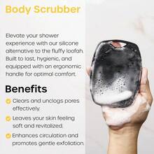 1 Stück weiches Silikon Peeling-Bürste, Rücken-Bürste, Körper-Reinigungsbürste, Dusch-Sanftmassage-Bürste, Badbedarf