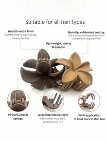 1pc/3pcs Iridescent Daisy Flower Claw Clips, Ombre Hair Clips, Fashion Hair Claw Suitable For Beach Vacation, Photo Shooting, Daily Wear Hair Accessories Autumn Hair Clutch Fall Fashion Hair Claw Winter