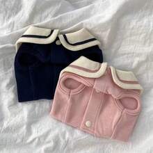 Navy Style Sleeveless Dog Clothes, Lightweight Outfit For Small Dog Breeds Poodle Maltese Teddy In Summer - Navy Blue - View 3