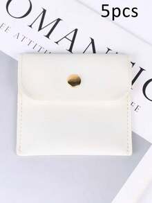 20/1pc Faux Leather Jewelry Pouches With Snap Closure Jewelry Storage Bag - Luxurious Gift Bags For Earrings, Necklaces, Bracelets, And Rings - Perfect For Storage & Pieceaging ﻿,Square Velvet Cloth Bag With Snap Fastener ,Velvet Jewelry Bags ,Cloth Gift Pouches Candy Gift Necklace Bracelet Packing Jewelry Beads Gift For Valentine's Day