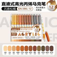 Juego de 12 colores, un total de 168 colores de marcadores acrílicos tridimensionales de punta dura y alto brillo, bolígrafos para dibujo y garabateo de estudiantes, bolígrafos de gel de 1.0 mm con efecto tridimensional, papel de gran capacidad e impermeable, bolígrafos de dibujo multicolor y bolígrafos de marcado de puntos clave, que se pueden usar para manualidades en diversos materiales como piedra, vidrio, plástico, madera y papel