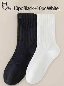 40只/30只/24只装男女通用舒适运动袜，适合运动和训练，女士长袜，适合休闲和商务穿着，抗菌、柔软、黑白配色，防臭、吸湿排汗、轻便透气，适合秋冬季节，另有20只/10只/8只/6只/4只/2只装可选。透气性极佳。 - 彩色 - 查看 39