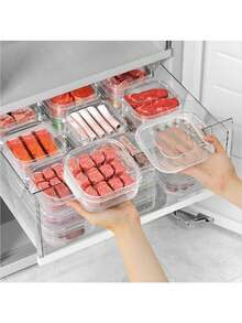 10 件套：塑料食品冷冻储存容器，厨房收纳盒，用于保持食物新鲜和准备饭菜