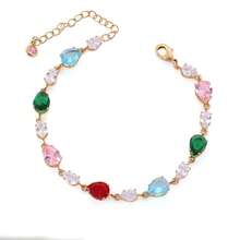 1pc Fashion Geometric Necklace, Stainless Steel Round Enamel Rose Gold Curb Chain DIY Jewelry Making Material - Multicolor - View 6