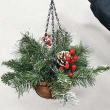 Weihnachts-Hängekorb-Kranz, künstlicher Weihnachtsdekorations-Kranz