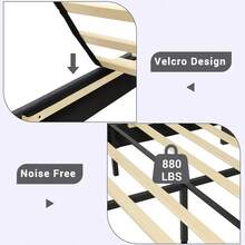 Base Cama Tapizada Led Con Estación Carga,queen Size - Tipo de Enchufe B USA (110-127V) - Ver 5
