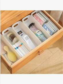 10 Giỏ đựng đồ di động - Thích hợp đựng đồ dùng văn phòng, phụ kiện, mỹ phẩm, tất, đồ lót và nhiều thứ khác. Hộp đựng có thể xếp chồng lên nhau, kiểu dáng đẹp và bền - Giúp tiết kiệm không gian trong ngăn kéo, dùng làm giỏ, thùng, hộp và vật dụng sắp xếp nhà cửa. - trắng - Xem 4