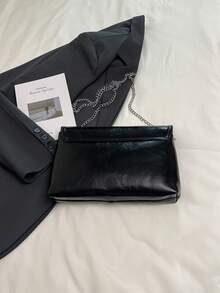 2025 New Luxury Charming Refined Elegant Retro Women's Handbag, Large Capacity Minimalist Party Evening Shoulder Crossbody Clutch - Black - View 8