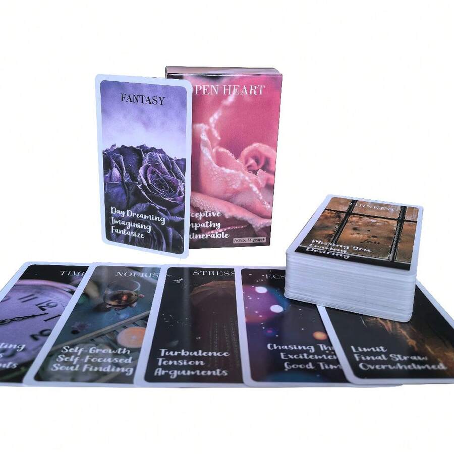 Hearts Hidden Secrets Oracle - Um Novo Jogo de Tabuleiro de Cartas para Entretenimento Casual, Reunião Familiar e Feriados - Multicolorido - Visão 1