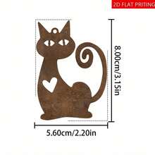 2D Flat Vintage Cat Acrylic Ornament - Suitable For Christmas Tree And Outdoor Decoration, No Power Source Required, Easy Hanging Design Home Decor Christmas Decorations Room Decor