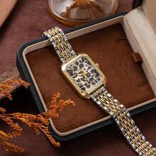 xinyunkou Fierce Charm, Focal Point On The Wrist, Luxury Wild Chic Leopard Print Dial Fashionable Exquisite Ladies Watch - Gold - View 2