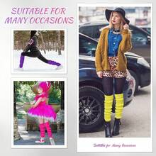 Long Leg Warmers Women 24 Inch Over Knee Knit Ribbed Leg Warmer Stirrup Yoga 80s Party Dance Ballet Supply - Multi Colors - View 7