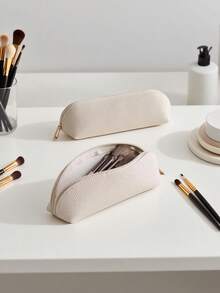 Minimalist Large Capacity Pencil Case, 2025 New High-Quality Ins Style Makeup Brush Storage Bag For Women - Multicolor - View 5