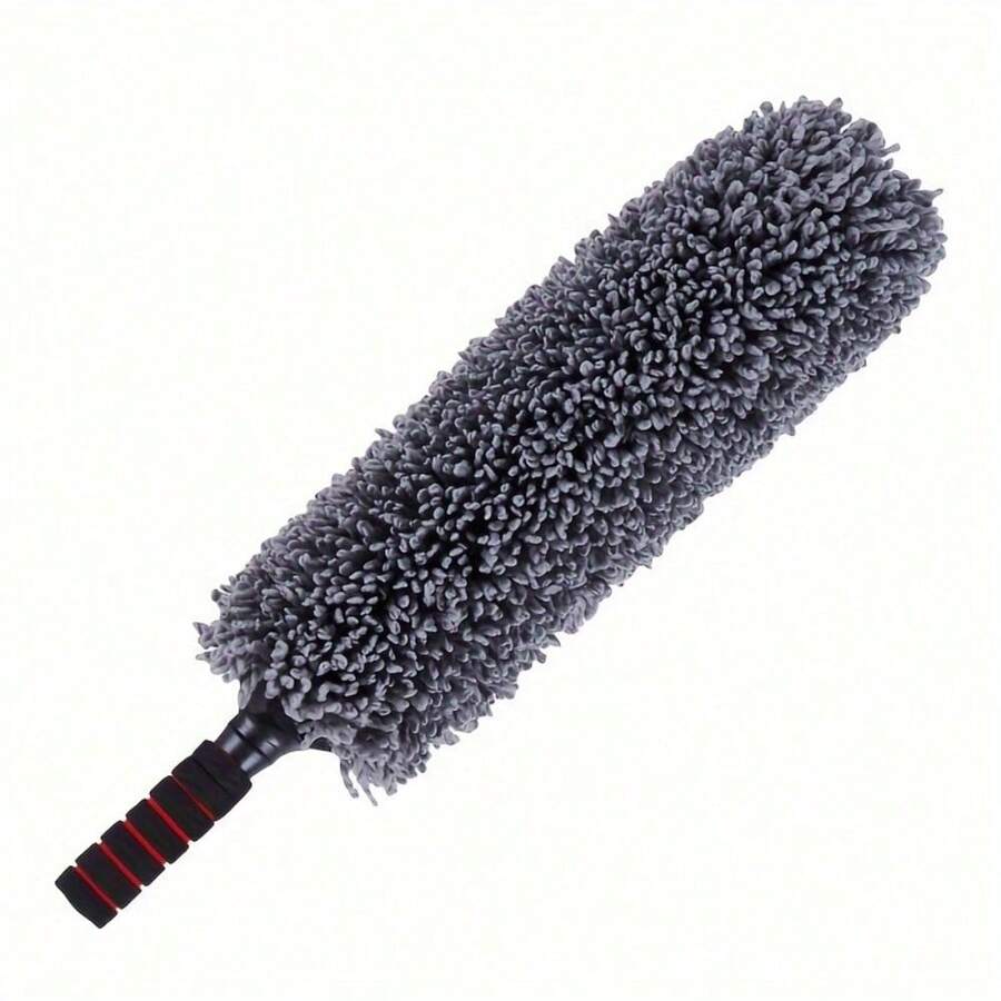 Extra-Large High-Grade Microfiber Car Dust Collector With Extendable Handle - Soft Bristle Brush Without Scratches, Suitable For Cars, Trucks, SUVs And Motorcycles, Gently Cleaning Hard-To-Reach Areas, Car Cleaning Accessories, Ergonomic Grip, Fluffy, Car Dusters For Outside, Dust Cleaner, Car Cleaning Brushes