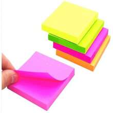 Colorful -Style Sticky Note Pad 76x76mm 100 Sheets Adhesive Notepad - 500 ark-kit - Visa 7