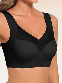3pcs/Set Women's Seamless Bras, Hookless Design, Easy To Wear, Lift Support, Non-Removable Pads, Non-Adjustable Straps, 3-Color Set, Suitable For Yoga, Daily Wear, Lingerie - Multicolor - View 5