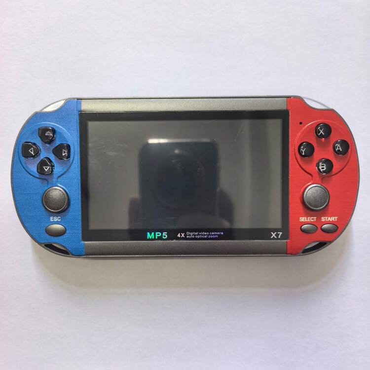 AyeBeau Gaming Portable Handheld Retro Video Game Console Player Portatil Mini Arcade Videogames for Hand Held Family Pocket Retrogaming 掌上游戏机8G掌机经典4.3英寸儿童怀旧复古街机双摇杆 蓝红色 - 多色 - 查看 2