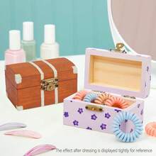 Natural Wooden Treasure Chest With Safety Latch - Stackable, Suitable For DIY Crafts, Pirate Party Favors, Wedding Decorations, Gift Boxes - Customizable Paint, Stains, Varnish - Great For Scavenger Hunts And Themed Events, Treasure Chests, Themed Party Supplies, Classic Wooden Appearance, Stackable Storage, Sturdy Construction, Craft Supplies, Crafting Enthusiasts