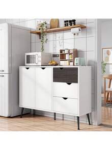 Mueble Bufetero Aparador Credenza Bufetera Con 2 Puertas - Blanco - Ver 6
