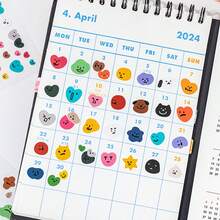 Pegatinas con diseños lindos, suaves y divertidos de patrones emocionales, material decorativo para cuentas de redes sociales