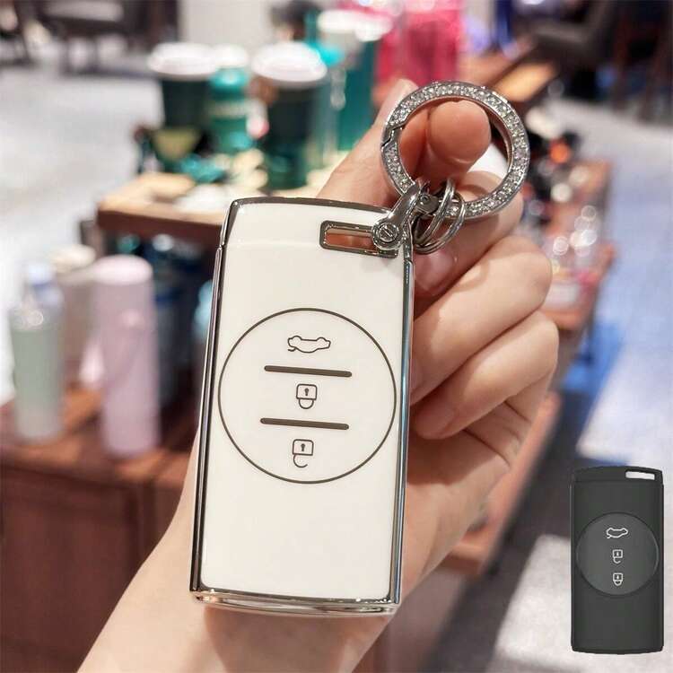 TPU汽车钥匙包保护套适用于奇瑞瑞虎7 Pro 8 Pro Exeed瑞虎2 3x Arrizo 5 Pro Gx 5x EQ7瑞虎4汽车配件钥匙扣圣诞礼物 - 彩色 - 查看 6