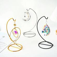 3 Pack 9 Ornament Display Stand Iron Hanging Stand Ornament Hanger Holder Decor Display Holder Hook Glass Globe Plant Terrarium Table DecorGold