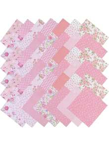 42片预裁方形布料 - 5*5英寸复古花卉图案布料方块 - 适用于拼布、剪贴簿、DIY手工、家居装饰 - 復古花卉 - 查看 10