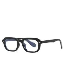 1pc Women's Plastic Square Small Frame Thin Leg Non-Prescription Glasses, Retro Rivet Simple Casual Multi-Color Versatile European And American Sexy Decorative Fashionable Glasses