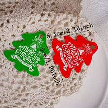 Étiquettes de suspension pour ornements de sapin de Noël, étiquettes d'emballage cadeau rouges et vertes