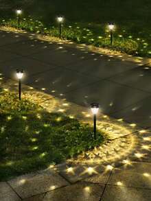 6Pack Ultra Bright Solar Outdoor Lights Decorative, Faster Charge Solar Pathway Garden Lights Up To 12H Auto On/Off, Solar Lights Outdoor Waterproof For Walkway Yard Lawn(1/2/6Pack) - Multicolor - View 4