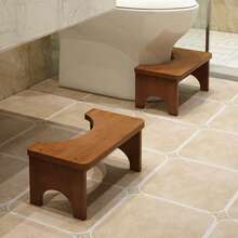 竹制马桶凳，改善蹲姿，升高平台，竹子材质，适用于厕所和浴室