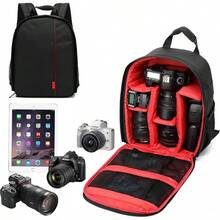 Mochila para cámara de fotografía profesional,Bolsa tipo para Almacenamiento con compartimento para computadora portátil,particiones ajustables,para cámaras,,, - Albaricoque - Ver 1