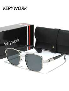 Verywork 1 件装新款双光束 Ins 风格奢华品牌设计男士时尚眼镜，适合户外活动、驾驶、购物、高尔夫、街拍、度假装时尚配饰