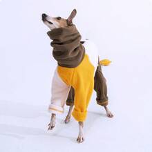 Autumn/Winter Jumpsuit For Small/Medium Dogs, Warm Full Body Coverage Outfit With High Collar To Protect Belly And Legs, Soft & Cozy Fabric, Suitable For Breeds Like Poodle, Whippet, Beagle In Cold Seasons - Coffee Brown - View 4