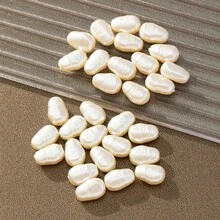 60pcs Baroque Asymmetrical Shaped Beads For DIY Necklace And Bracelet, Fashion Jewelry Making Accessories, Plastic Material, Beading Supplies|Diverse Bead Shapes| Plastic Beads, Bead Accessories