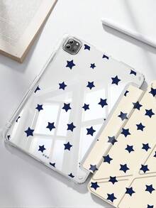 Ốp bảo vệ hai mặt bằng silicon họa tiết ngôi sao xanh dương, mặt kính acrylic trong suốt, tương thích với iPad thế hệ thứ 10 10.2/Mini 6/Mini 7/9.7 inch, Galaxy Tab A9 Plus 3+Y và máy tính bảng gập. Góc được gia cố, tự động bật/tắt màn hình, khe cắm bút cảm ứng tích hợp, chân đế đa góc. Quà tặng hàng ngày, quà sinh nhật mùa xuân. - Nhiều màu - Xem 3