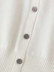 GIGOGOU Spring Autumn Women Knit Cardigan,Long Sleeve Tops - White - View 8