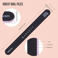 Nail File 180 Grit Emery Boards Nails 10pcs Black Nail Files Professional Washable Doubled Sides Nail File Kit Natural Acrylic Nails Coarse Salon Use