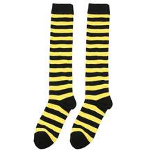 2 Pairs Striped Knee-High Socks, Cosplay Socks, Breathable Non-Slip, Suitable For Party Costumes