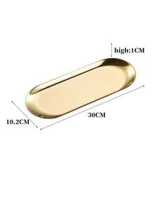 Stainless Steel Storage Tray 304 Stainless Steel Camping Meal Plate Reusable Stainless Steel Bowls And Plates Gold Plated Serving Tray Oval Shaped Utensils