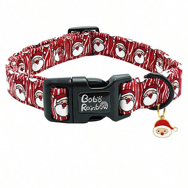 Coleiras para cães, coleiras para animais de estimação de Natal, coleiras para cães de férias, coleiras para animais de estimação com estampa de Papai Noel, coleiras fofas e macias, coleiras ajustáveis para cães