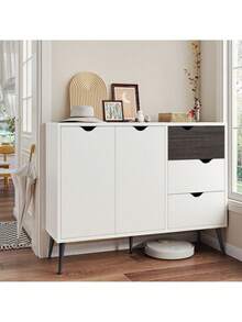 Mueble Bufetero Aparador Credenza Bufetera Con 2 Puertas - Blanco - Ver 7
