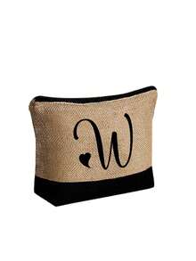 两件套女士沙滩手提包，配有可拆卸肩带，可定制A-Z字母，超大容量。肩带可根据个人喜好拆卸，包含化妆包和拉链小袋，可存放洗漱用品、零钱或文具。 - 彩色 - 查看 12