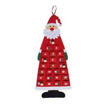 Christmas Tree Advent Calendar (2025 New), 24 Days Countdown To Christmas Felt Fabric Advent Calendar With 24 Ornaments & Pockets, Holiday Decoration Wall Door Hanging Decor Gift - Multicolor - View 11