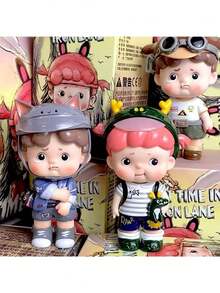 Miniature Squad Tin Alley Figurine Blind Box, Desk Decor, Holiday/Birthday Gift