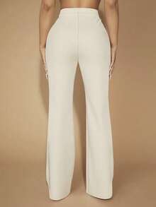 Best Selling Women's Commuting Simple Work Office Style Simple Sexy Elegant Trousers, Fall Women Clothes - Apricot - View 2