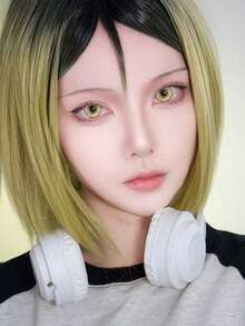 JeweLens 1副泡泡cosplay黄色美瞳动漫款14.5mm大号眼罩 - 黃色 - 查看 5